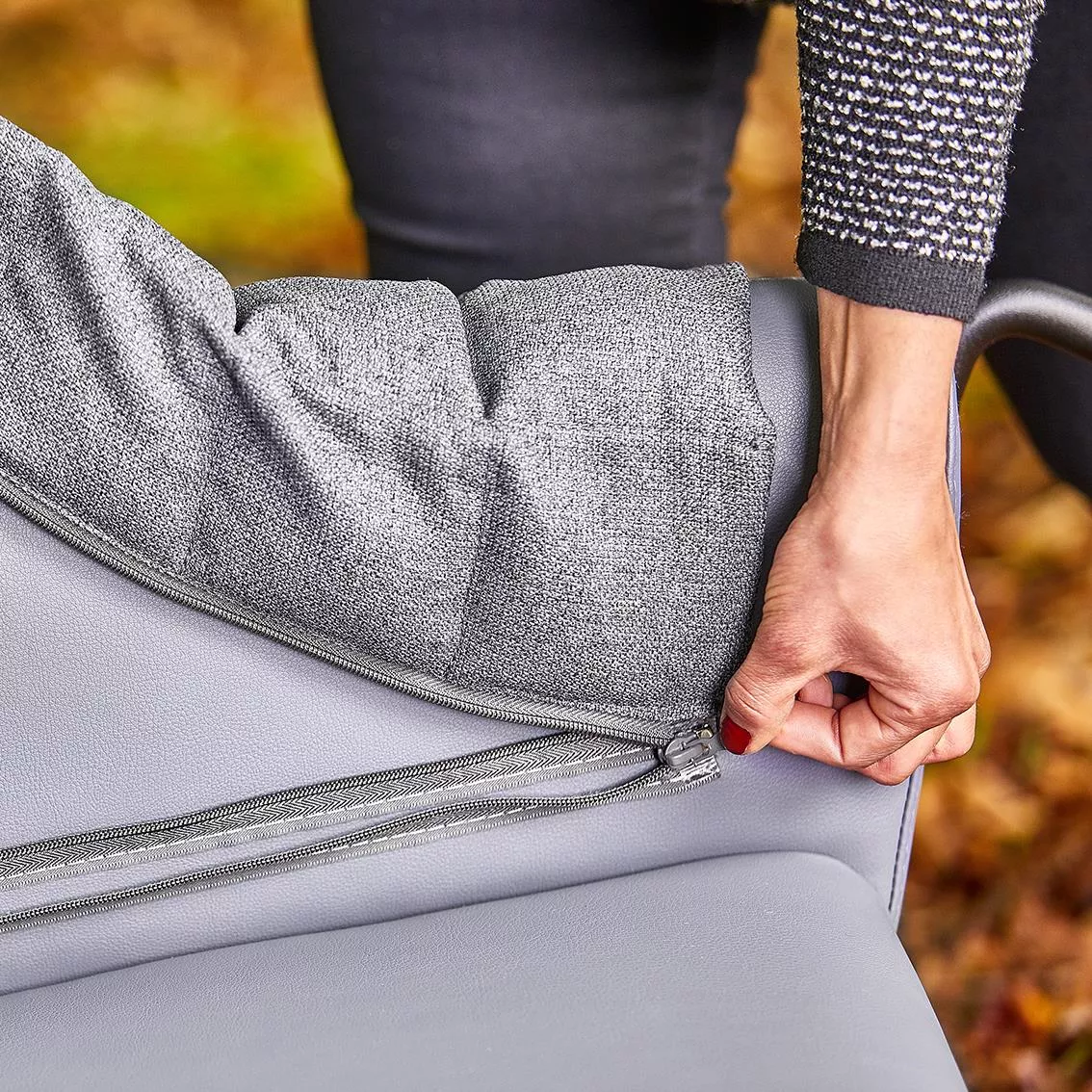 Bentæppe med lynlås